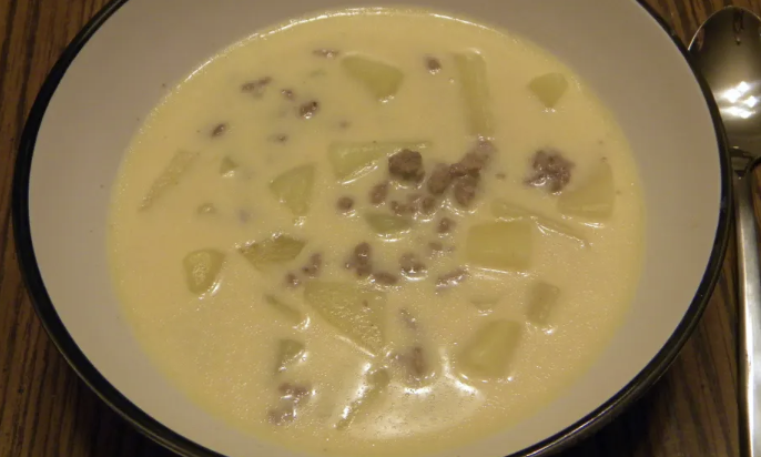 Hamburger potato soup