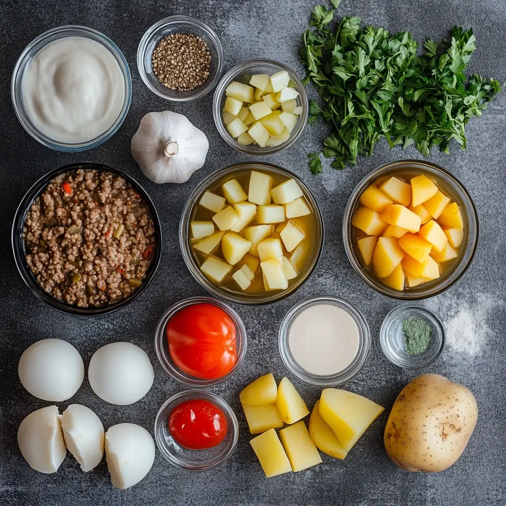 Hamburger potato soup