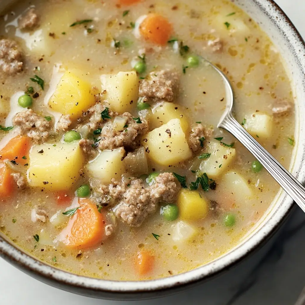 Hamburger potato soup