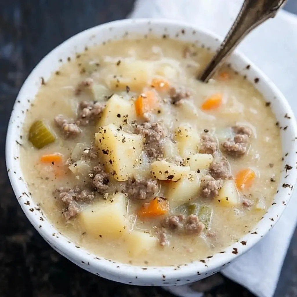 Creamy Potato Hamburger Soup