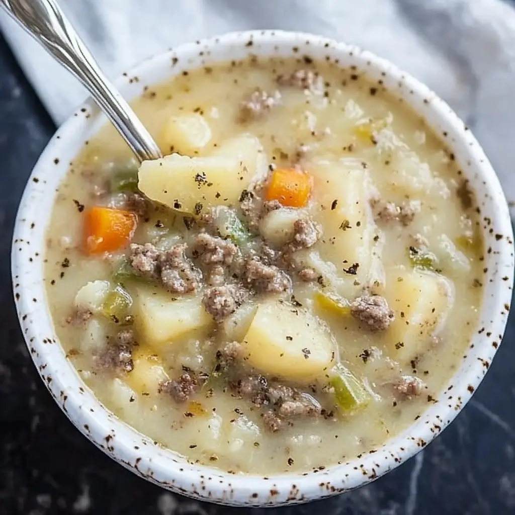 Creamy Potato Hamburger Soup