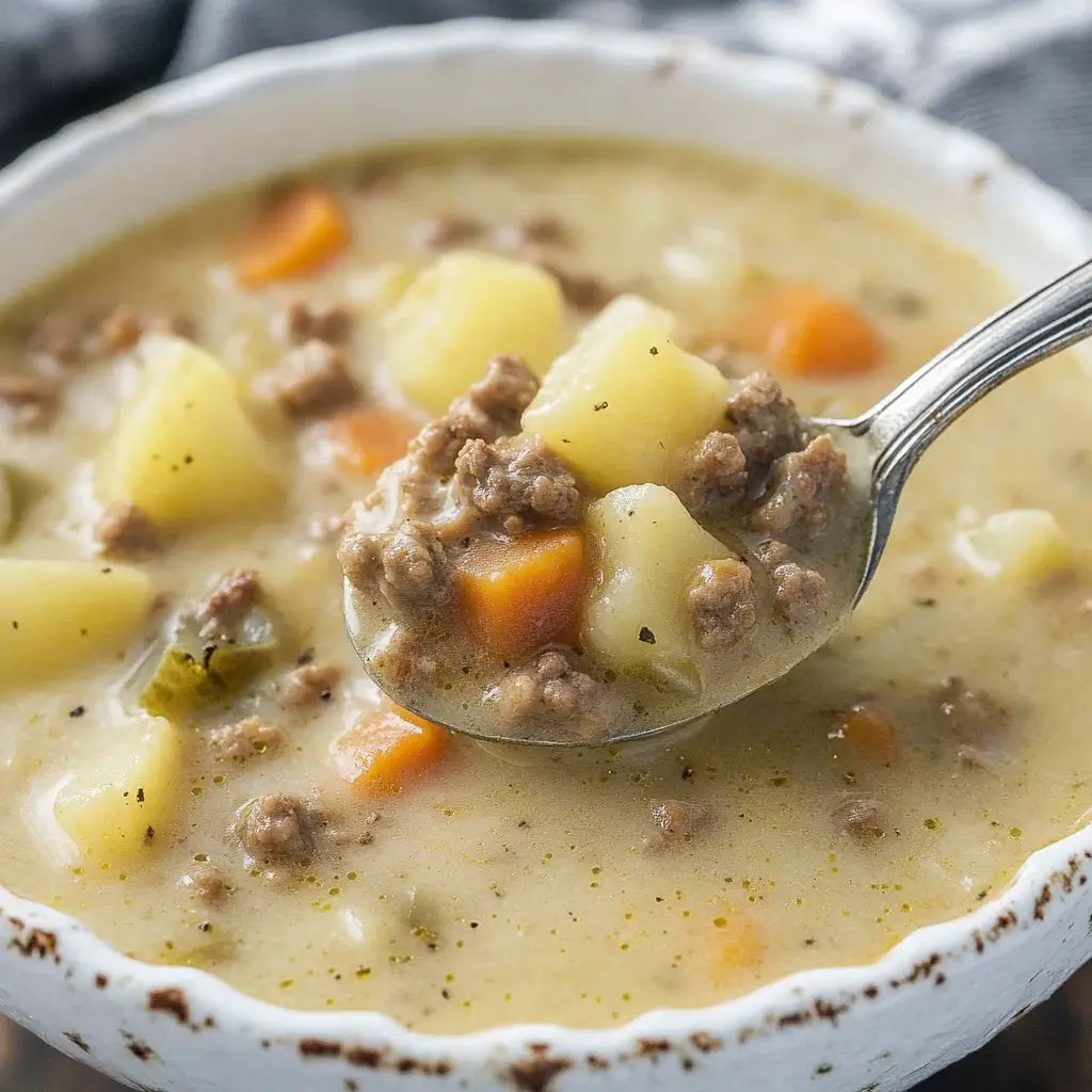 Creamy Potato Hamburger Soup